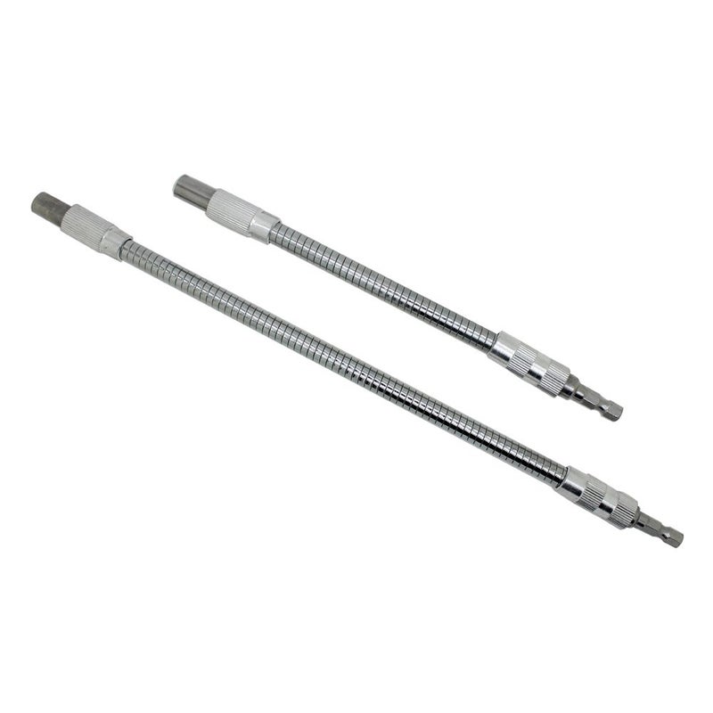 AUTOTOOLHOME 2pc Flexible Extension Drill Bit Holder Flex Shaft Impact Driver for Hand Ratchet Screwdriver Bits Quick Change Magnetic 1/4 Hex Shank - Image 1